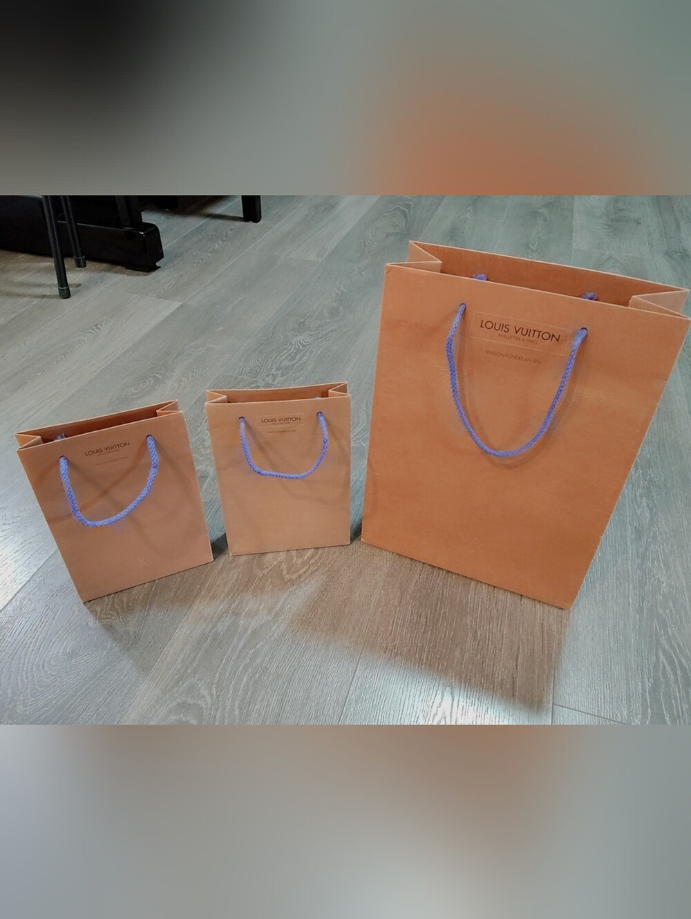 Louis Vuitton Vintage Paper Shopping Bags- Set of 3